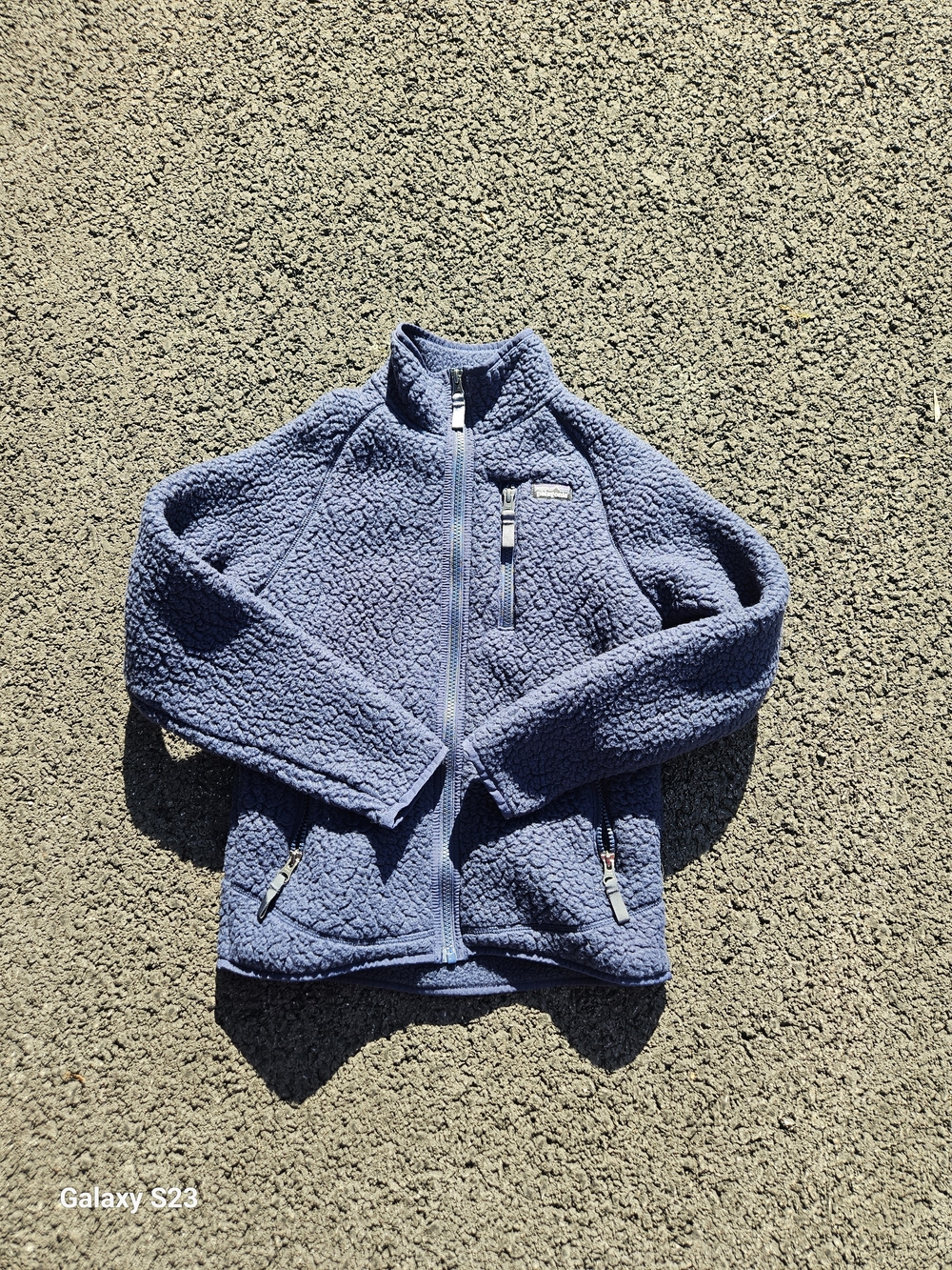 Patagonia Navy Blue Sherpa Jacket with Logo Patch